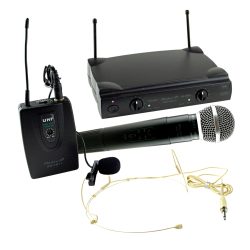 Micrófono Inalámbrico Doble UHF Diadema y Solapa Studio Z