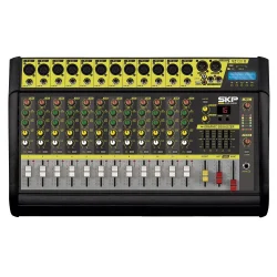 Consola Mixer Potenciada Activa 2000W 12Ch XLR USB Bluetooth MP3 VZ-120 II SKP