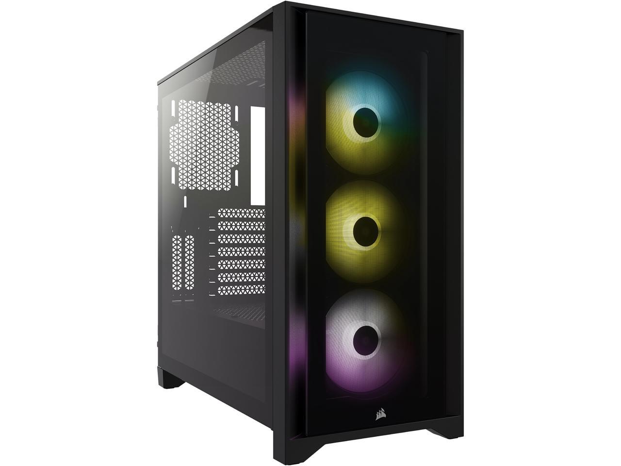 Case Gaming RGB ATX semitorre con cristal templado iCUE 4000X Negro CORSAIR - Imagen 2
