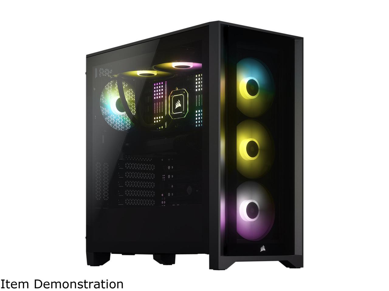 Case Gaming RGB ATX semitorre con cristal templado iCUE 4000X Negro CORSAIR - Imagen 3