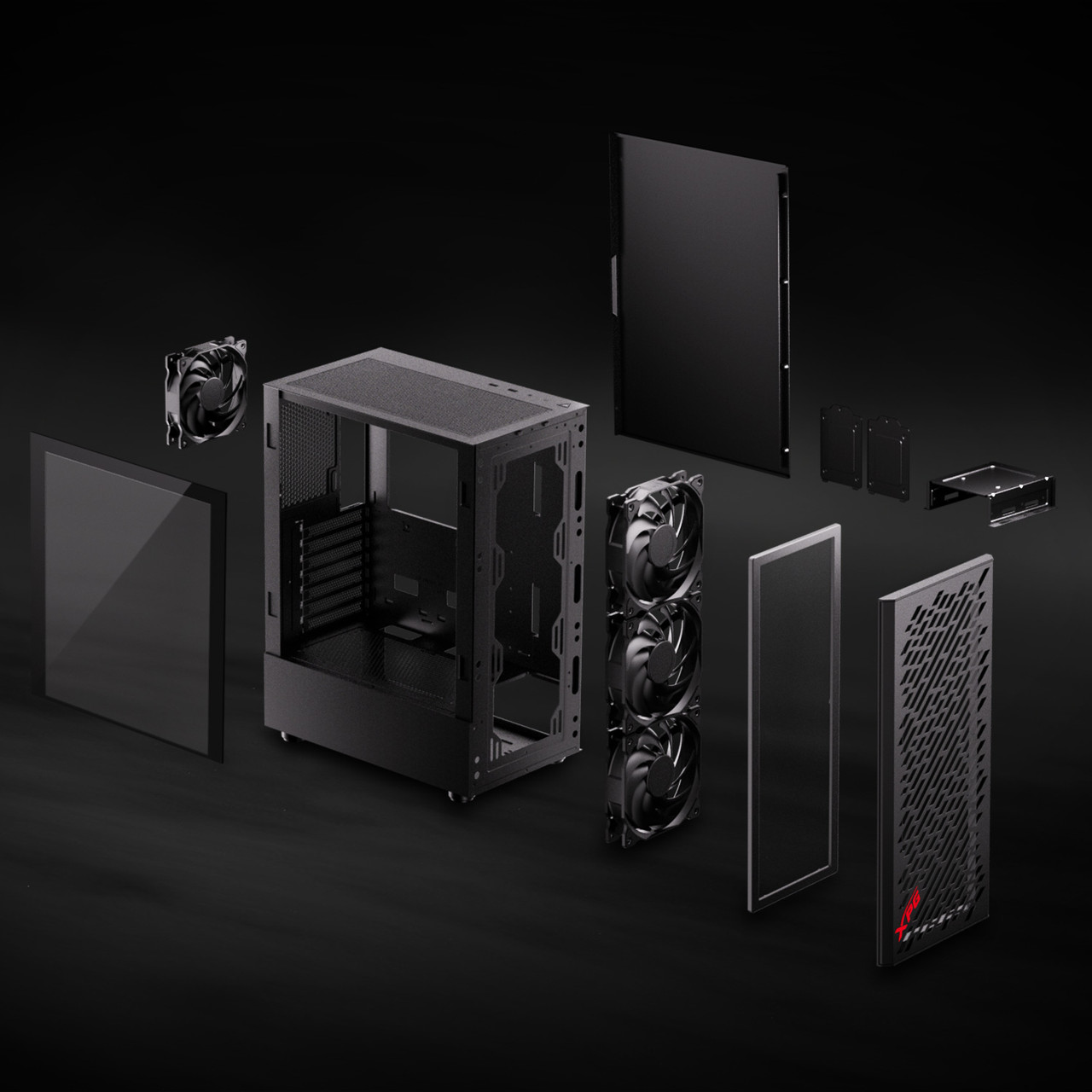 Case Media Torre ATX con Ventana y Vidrio Negro Valor Air Adata XPG - Imagen 6
