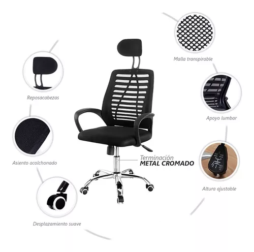 Silla de Oficina Gerencial Reclinable - Imagen 4