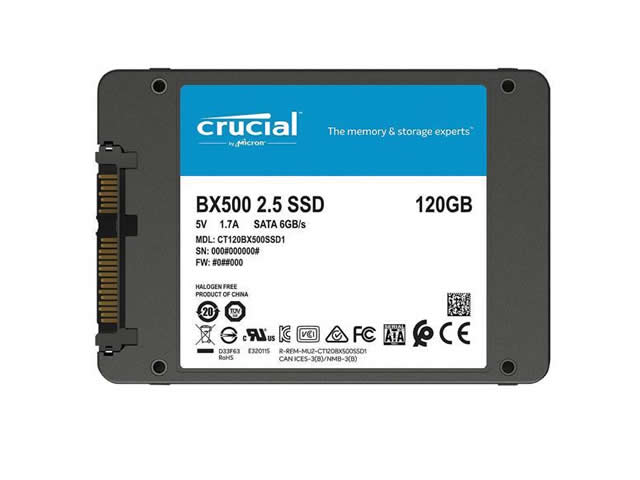 Disco SSD 120GB Crucial BX500 2.5"