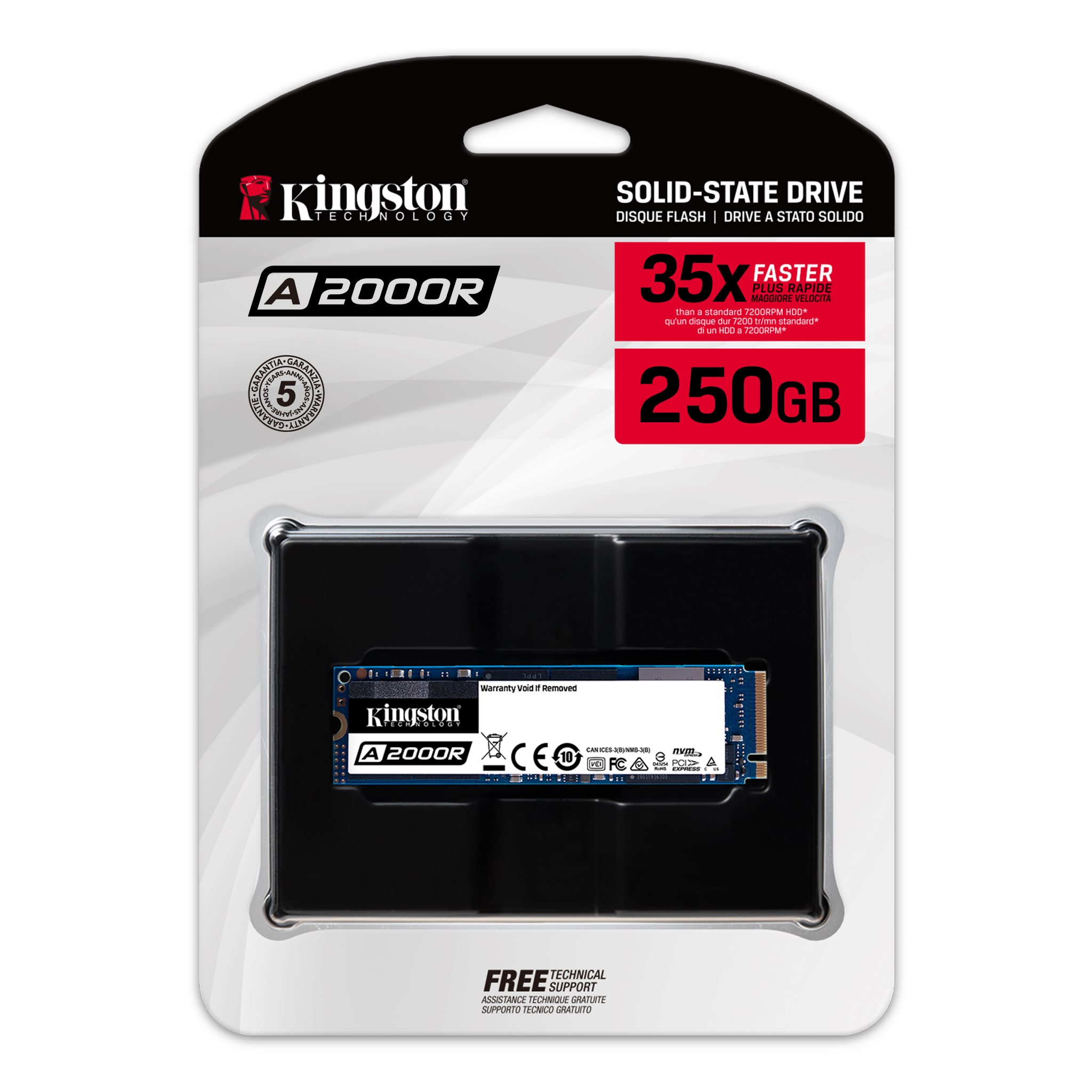 Unidad SSD 250GB M.2 2280 Kingston A2000 - Imagen 2
