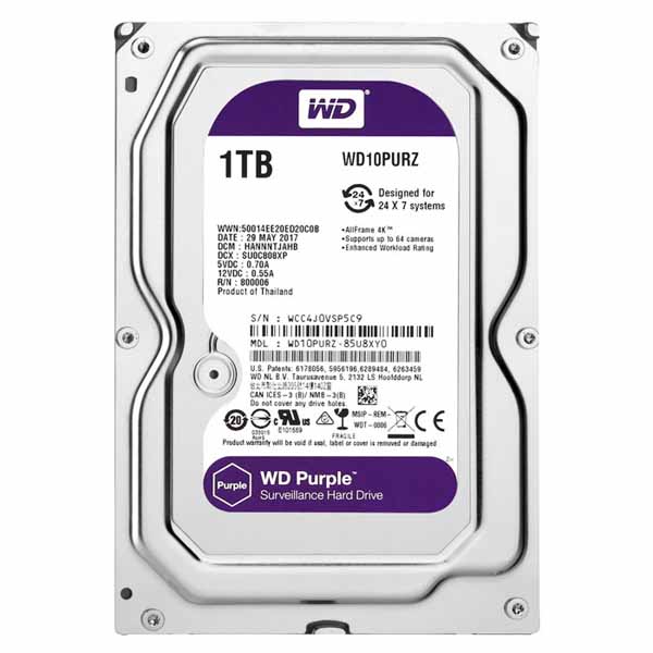 Disco Duro WD 1TB Purple Surveillance – Vigilancia - Imagen 3