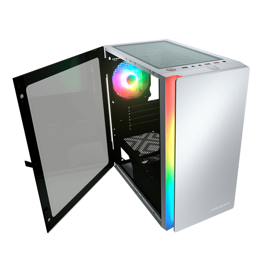 Case Gaming Media Torre Micro ATX Vidrio Templado Blanco Purity RGB Cougar - Imagen 4