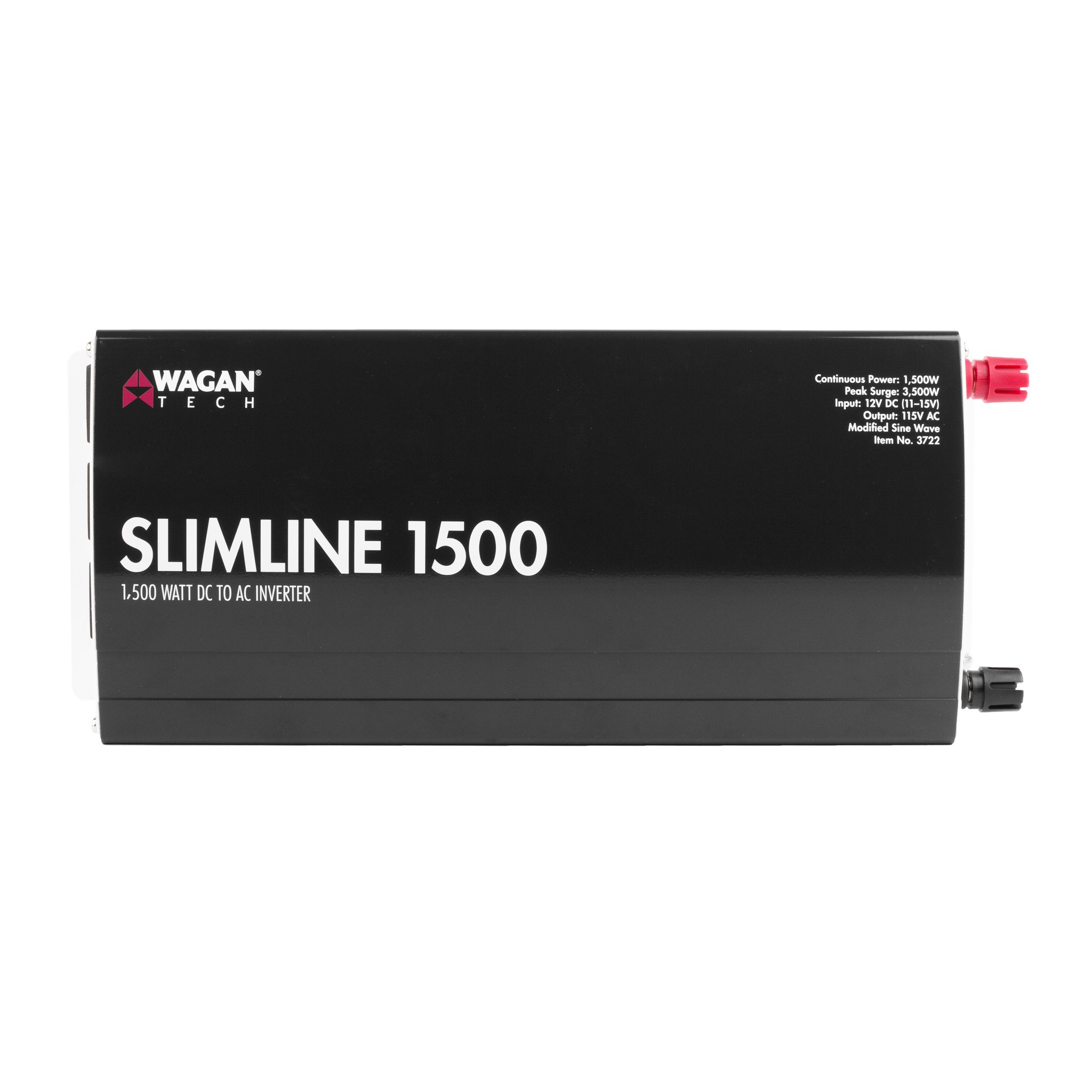 Inversor de Corriente CA 1500W TrueRated 12V SlimLine Wagan - Imagen 2