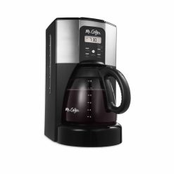 Cafetera Electrica Programable 12 Tazas Negro/Plateado Mr Coffe