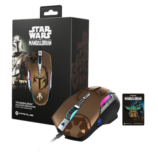 Mouse Alámbrico Iluminado Star Wars Mandalorian PMO-S202ML Primus