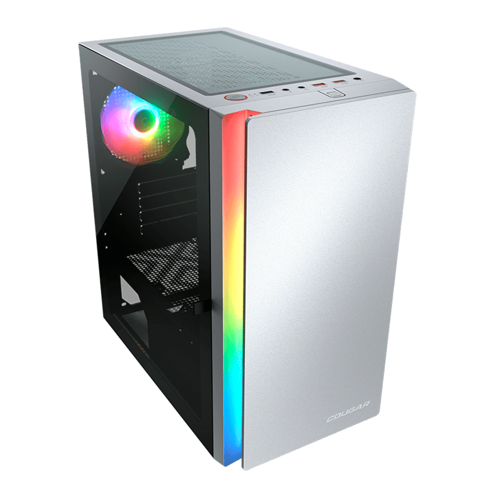 Case Gaming Media Torre Micro ATX Vidrio Templado Blanco Purity RGB Cougar - Imagen 5