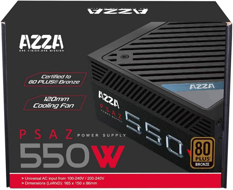 Fuente de Poder 550W 80-PLUS Bronce AZZA - Imagen 2