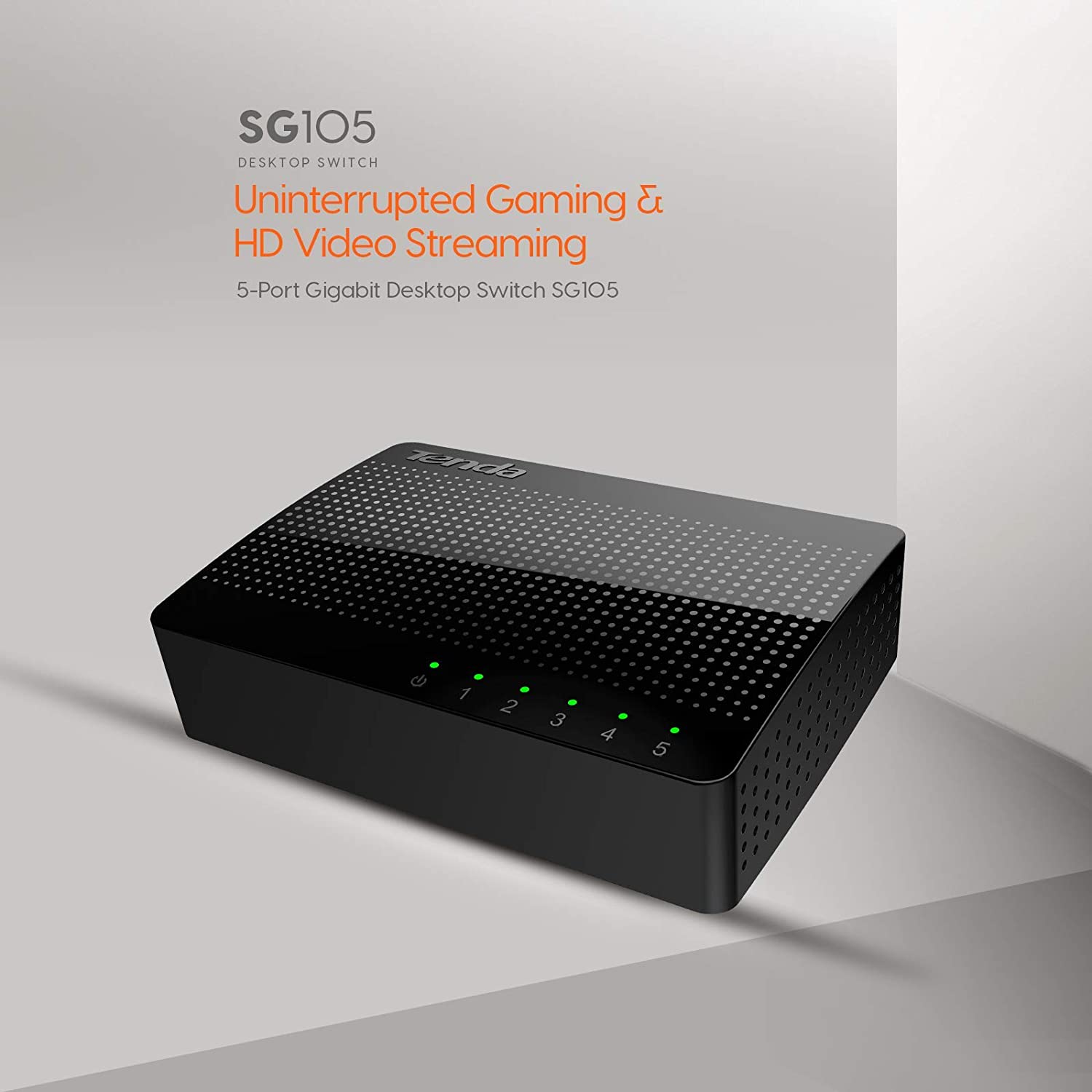 Switch de Escritorio 5 puertos Gigabit 10/100 Mbps SG105 Tenda - Imagen 5