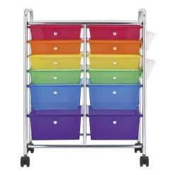 Organizador con 12 Gavetas tipo Carrito Multicolor