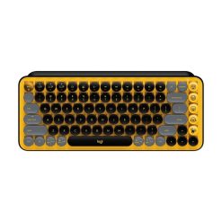 Teclado Mecánico Inalámbrico Negro-Amarillo POP Keys Logitech