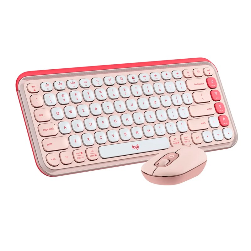 Teclado y Mouse Español Pop Icon Combo Rosado y Blanco Logitech - Imagen 2