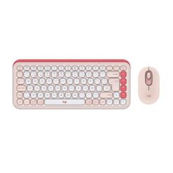 Teclado y Mouse Español Pop Icon Combo Rosado y Blanco Logitech