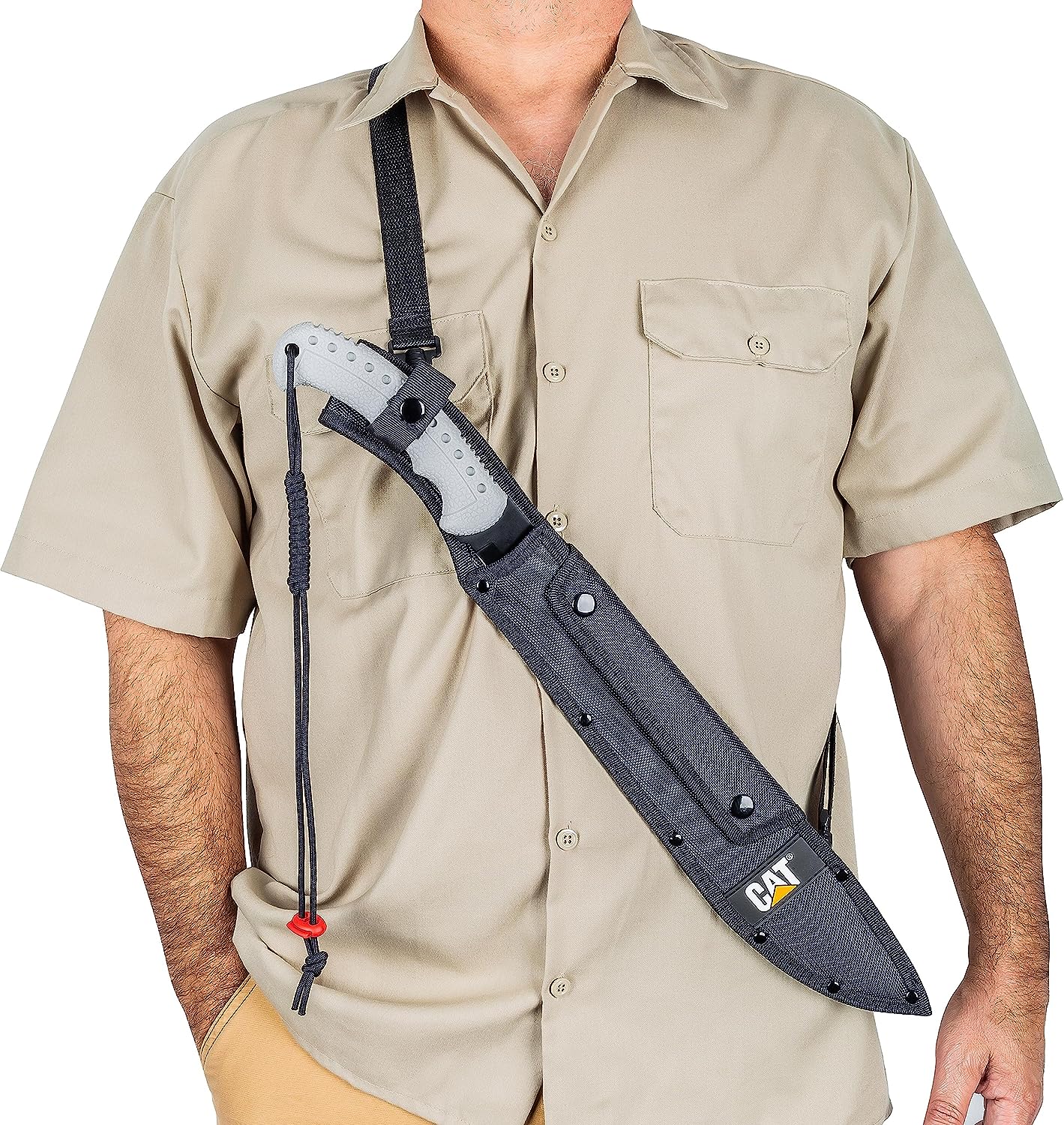 Machete Latino 53.3Cm 21Pulg Acero Inoxidable con funda y correa CAT - Imagen 7