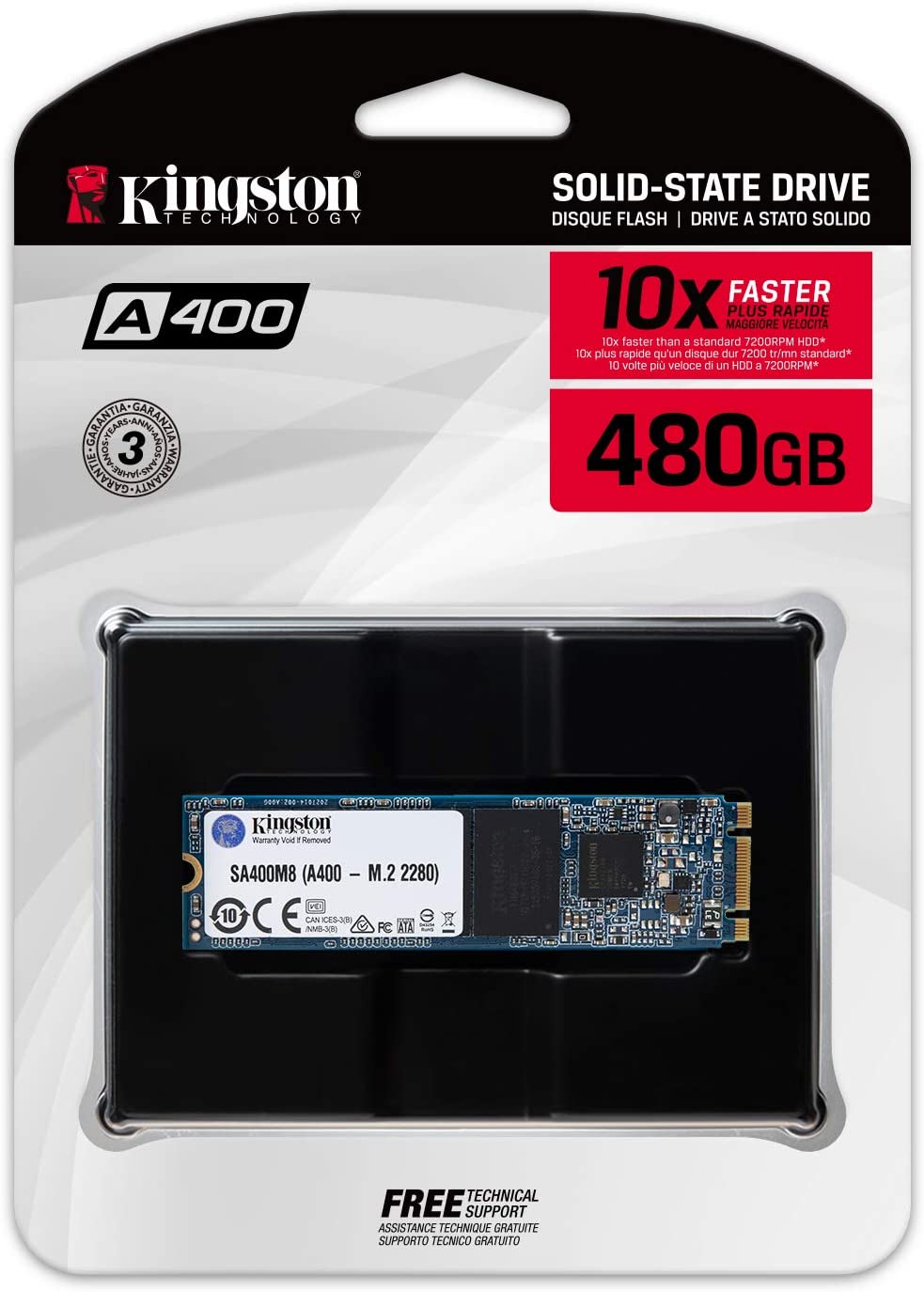 Unidad SSD 480GB M.2 SATA 2280 Kingston A400 - Imagen 5