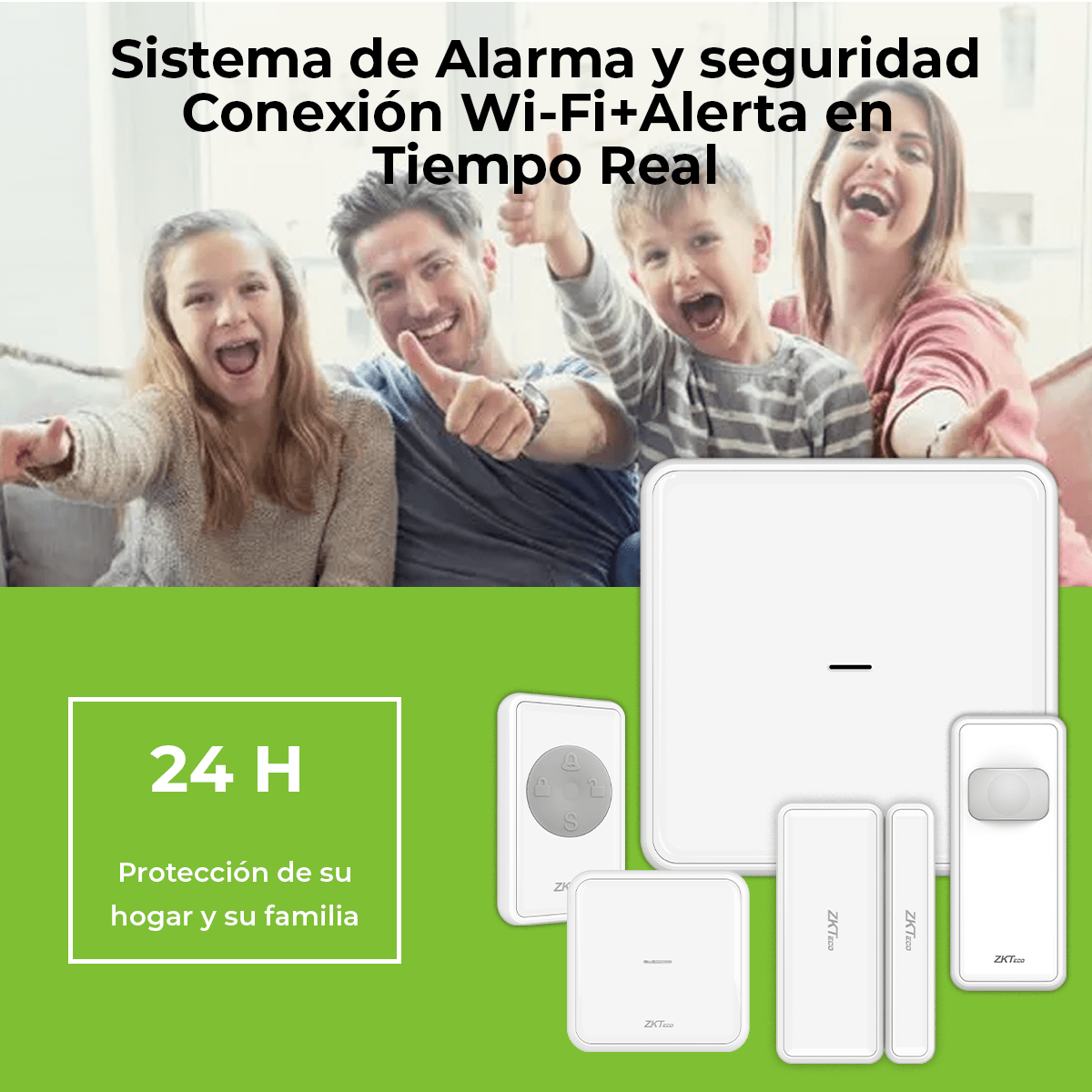 Kit Alarma de Seguridad Wi-Fi con Sensor de Movimiento y Ventanas ZKTeco - Imagen 6