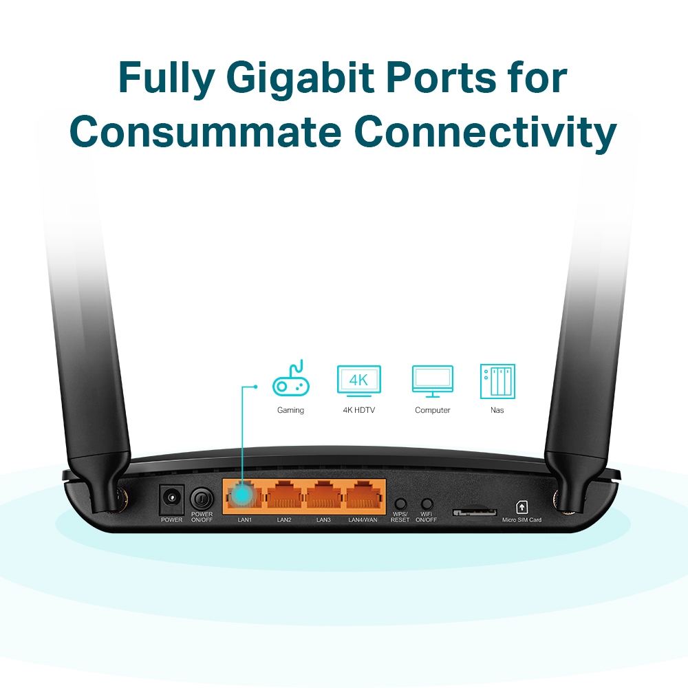 Router Wi-Fi 4G+ LTE CAT6 MR600 TPLink - Imagen 3