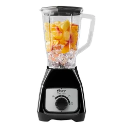 Licuadora con vaso de plástico y control de perilla Oster
