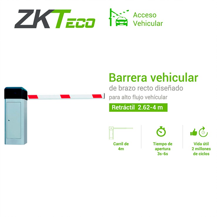 Barrera de Acceso Vehicular Izquierdo PB4030L ZKTeco - Imagen 4