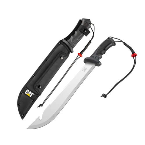 Machete Recto de 48.2cm con funda y correa CAT