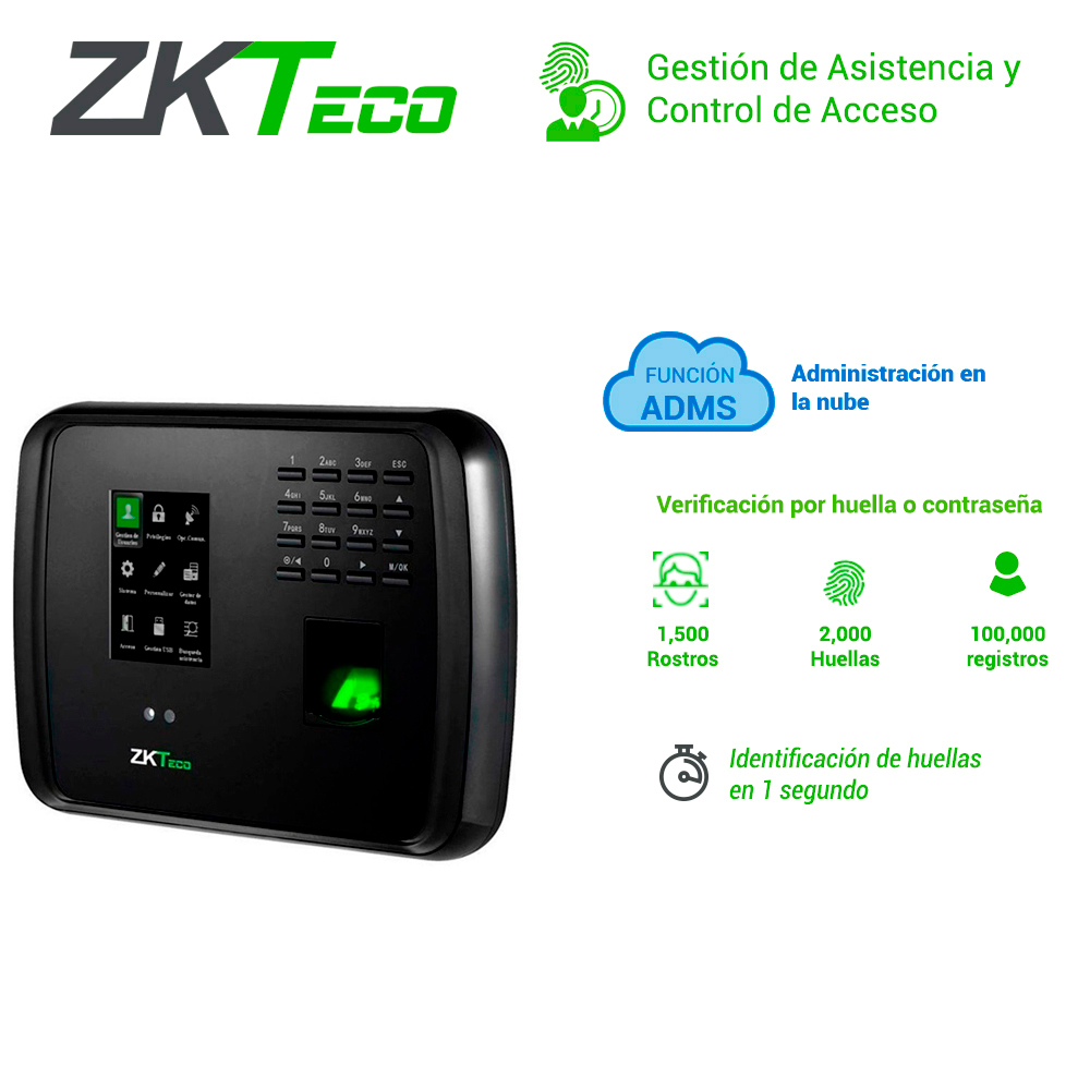 Control de Asistencia Facial Biométrico ADMS MB460 ZKTeco - Imagen 8
