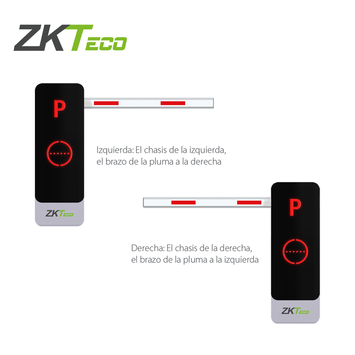 Barrera de Accesos Vehicular 4.5mt Brazo Articulado Izquierda BMG ZKTeco - Imagen 5