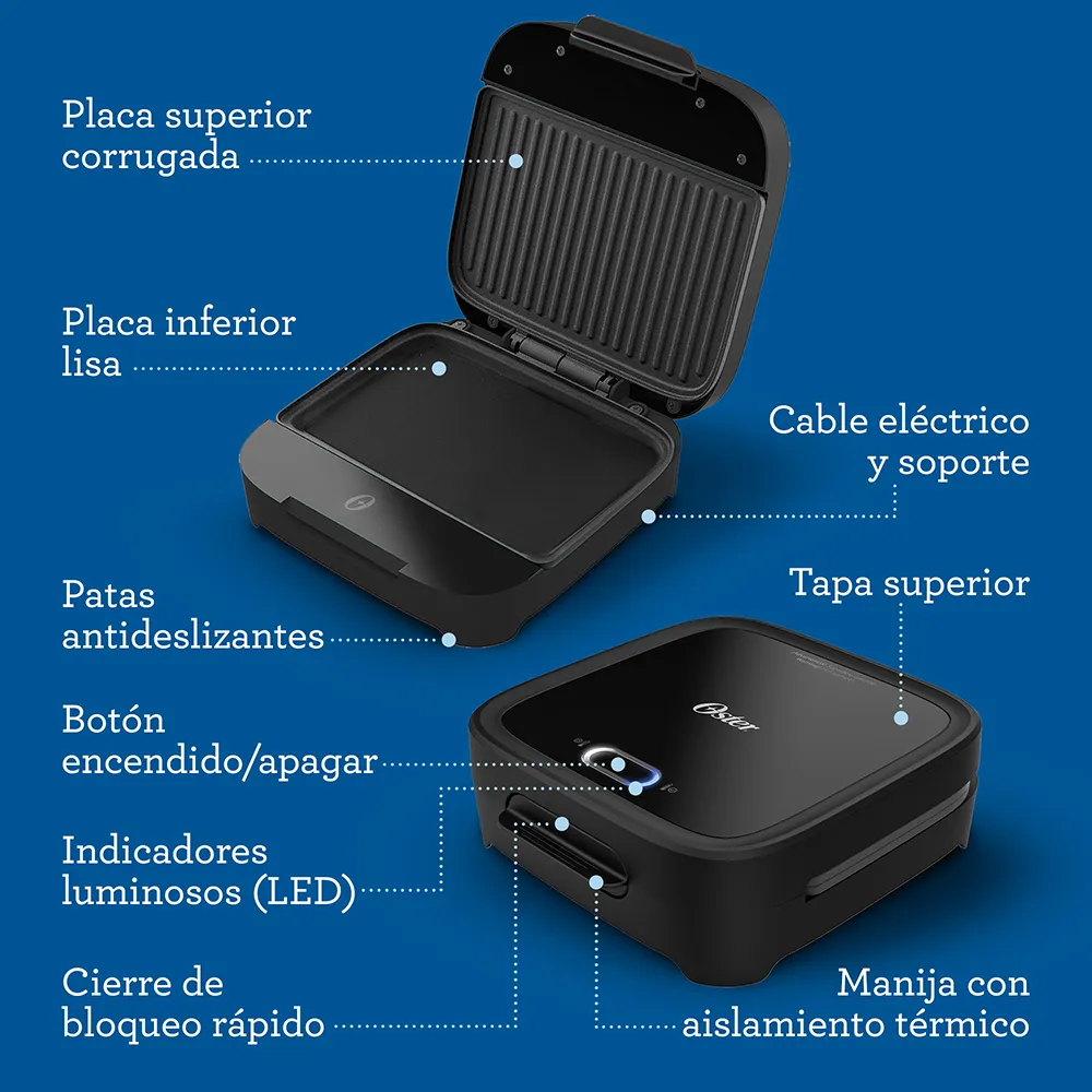 Sandwichera compacta con platos hondos Oster - Imagen 6