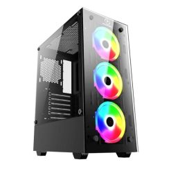 Case Gaming CheckPoint CP-500RGB Torre ATX Negro (Sin Fuente)