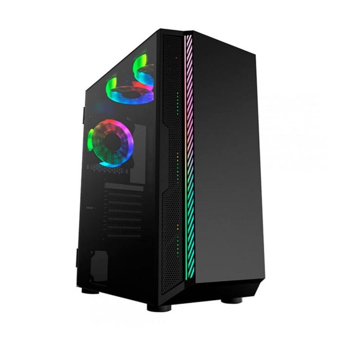 Case Gaming CheckPoint CP-800RGB Torre ATX Negro (Sin Fuente)