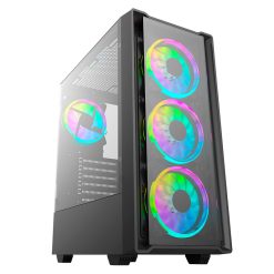 Case Gaming Media Torre Vidrio ATX Negro (Sin Fuente) GForce-550 ARGB CheckPoint