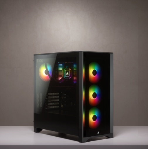 Case Gaming RGB ATX semitorre con cristal templado iCUE 4000X Negro CORSAIR - Imagen 13
