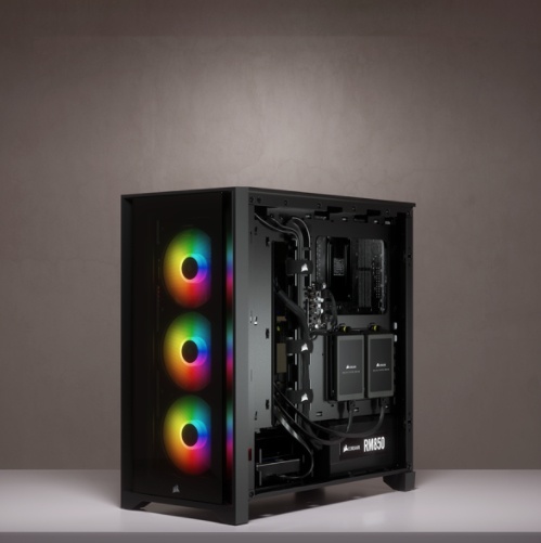 Case Gaming RGB ATX semitorre con cristal templado iCUE 4000X Negro CORSAIR - Imagen 14