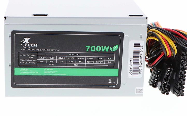 Fuente de poder 700W conectores SATA XTECH - Imagen 6