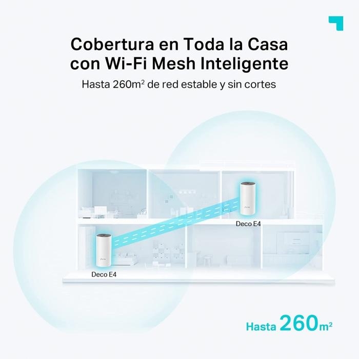 Repetidor Wi-Fi Mesh de Doble Banda 2 Pack Deco E4 TP-Link - Imagen 5