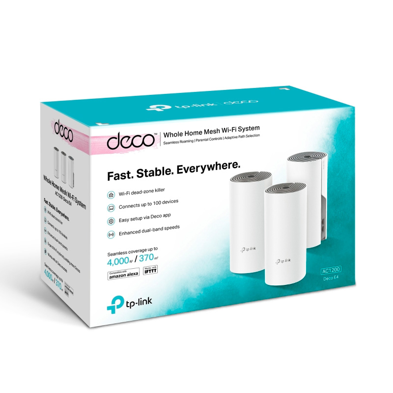 Repetidor Wi-Fi Mesh de Doble Banda 3 Pack Deco E4 TP-Link - Imagen 4
