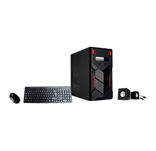 Combo Case ATX Fuente 500W + teclado español + mouse + bocinas Xtech