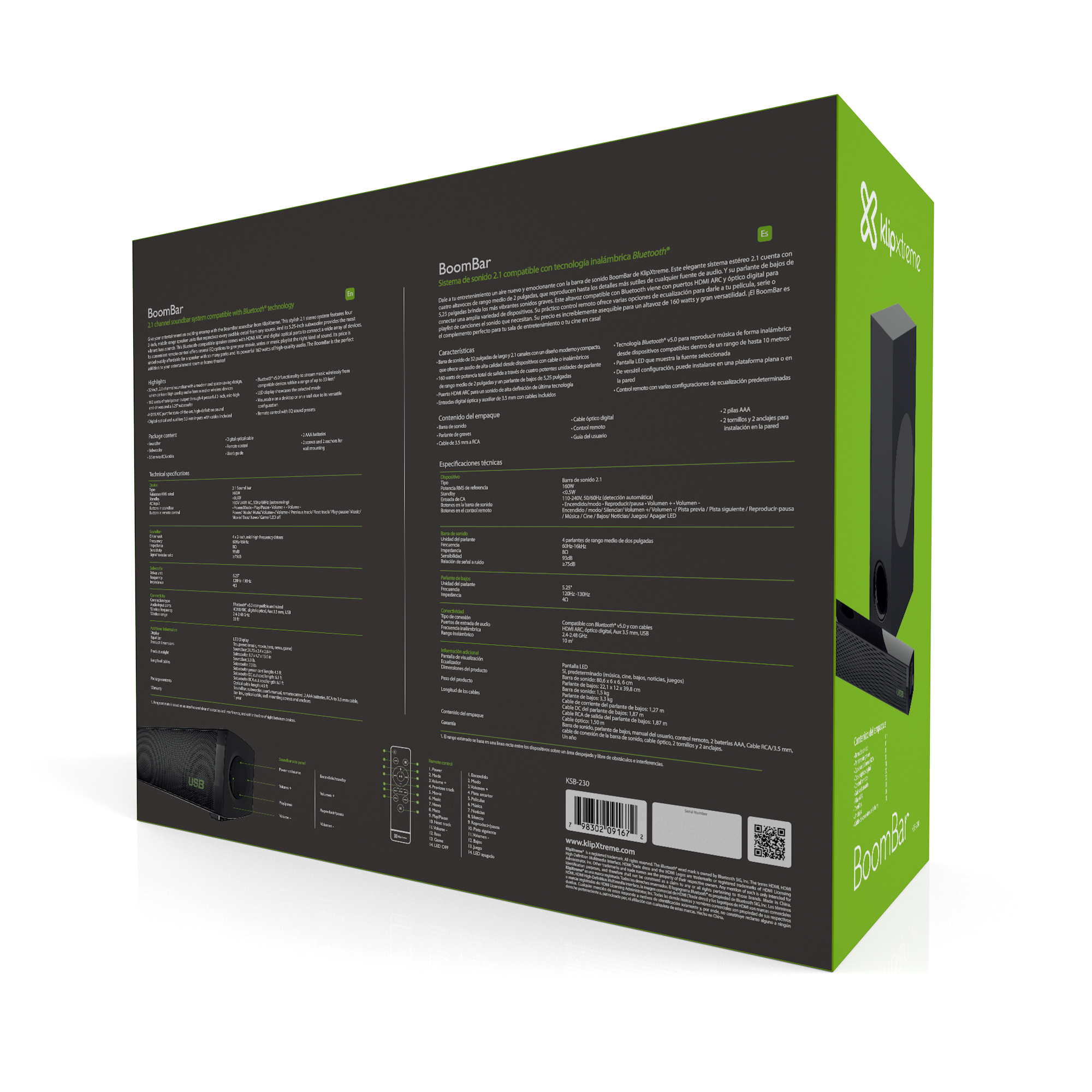 Barra de Sonido 2.1 160W BoomBar Klip Xtreme - Imagen 10