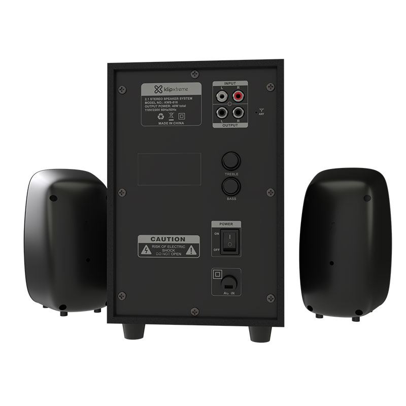Sistema De Bocinas De 2.1 Canales Bluetooth, 40W RMS, Color Negro, BluWave II Klip Xtreme - Imagen 5