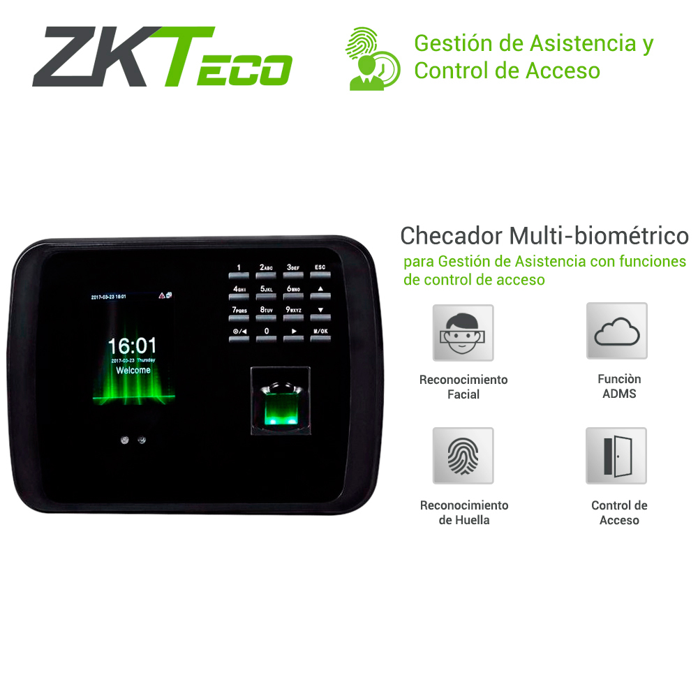 Control de Asistencia Facial Biométrico ADMS MB460 ZKTeco - Imagen 9