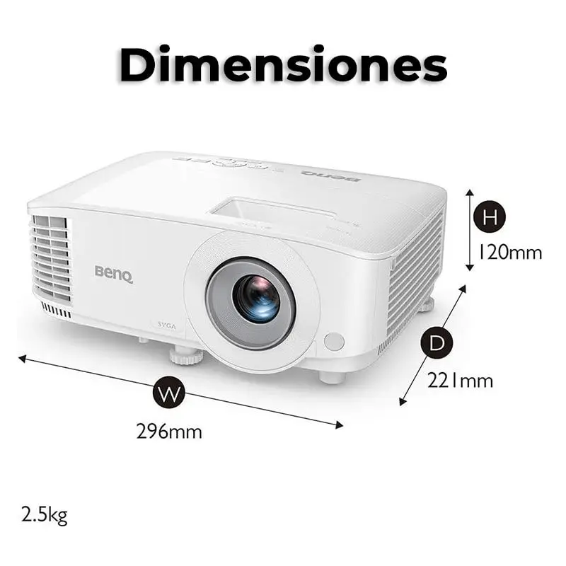 Proyector DLP SVGA 4000 Lúmenes HDMI VGA MS560 BenQ - Imagen 8