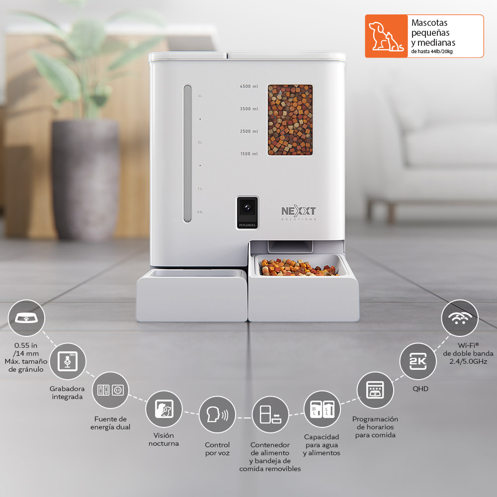 Dispensador Smart de Alimentos y Agua para Mascotas Nexxt - Imagen 6
