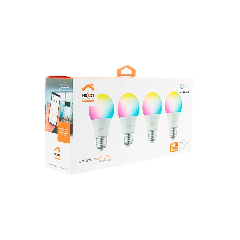 Bombillas RGB Multicolor 4Pack LED Smart Nexxt - Imagen 2