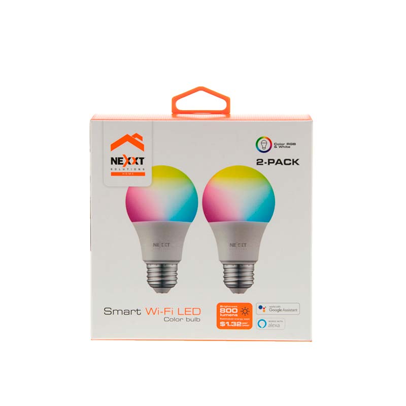 Bombilla RGB Multicolor 2Pack LED Smart Wi-Fi Nexxt - Imagen 2