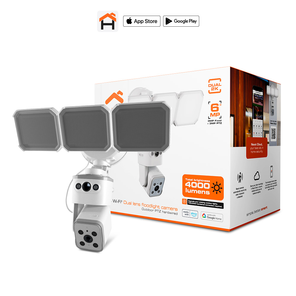 Cámara Wi-Fi 2K QHD 3MPx2 Doble Lente con Reflector Nexxt