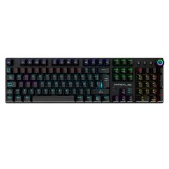 Teclado Mecánico Gaming Ergonómico Wireless 2.4 GHz y USB Spanish Recargable Negro Primus Gaming