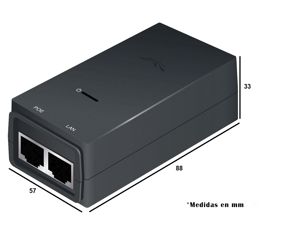 Adaptador Inyector PoE de 24 VDC 0.5 A con puerto Gigabit Ubiquiti - Imagen 7