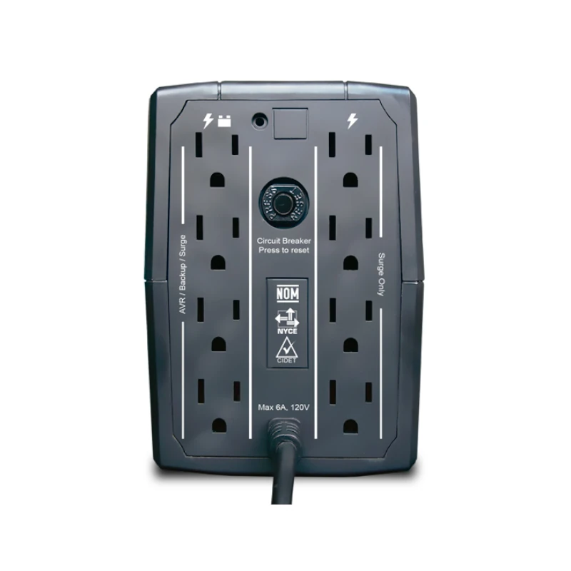 UPS Interactivo 500VA 250W 8 Tomas R-UPR508 CDP - Imagen 4